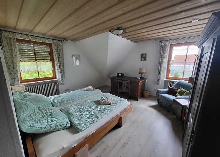 Apartment Große Ruhige In Segringen, Dachterasse, Fernblick Vom Grundstück Dinkelsbühl